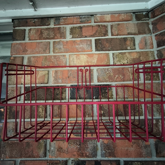Red Metal Basket Wall Mount - Picture 3 of 16